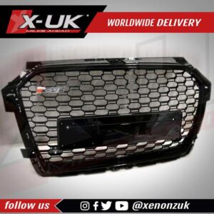 Audi A1 S1 2015-2017 to RS1 style gloss black honeycomb mesh grill