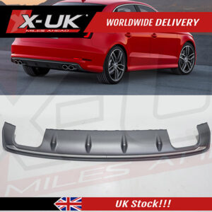 Audi A3 SE NON S-line S3 style rear diffuser skin 2012-2015 saloon sedan