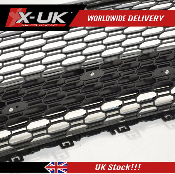 Audi A6 S6 C8 4K 2018-2020 RS6 style front honeycomb mesh grill gloss black