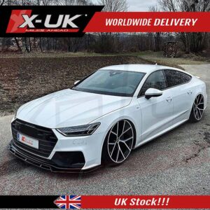 Audi A7 4K8 2018-2020 gloss black front splitter lip