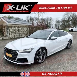 Audi A7 4K8 2018-2020 gloss black front splitter lip