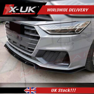 Audi A7 4K8 2018-2020 gloss black front splitter lip