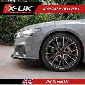 Audi A7 4K8 2018-2020 gloss black front splitter lip