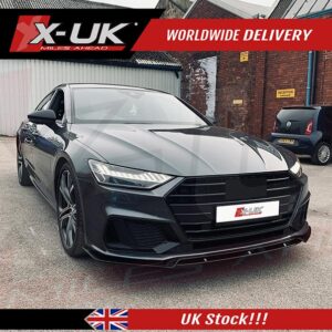 Audi A7 4K8 2018-2020 gloss black front splitter lip