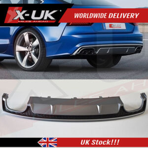 Audi A7 S-line 2015-2017 S7 style rear diffuser ABS plastic