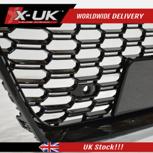 Audi A7 S7 4K8 2018-2020 RS7 style front honeycomb mesh grill gloss black