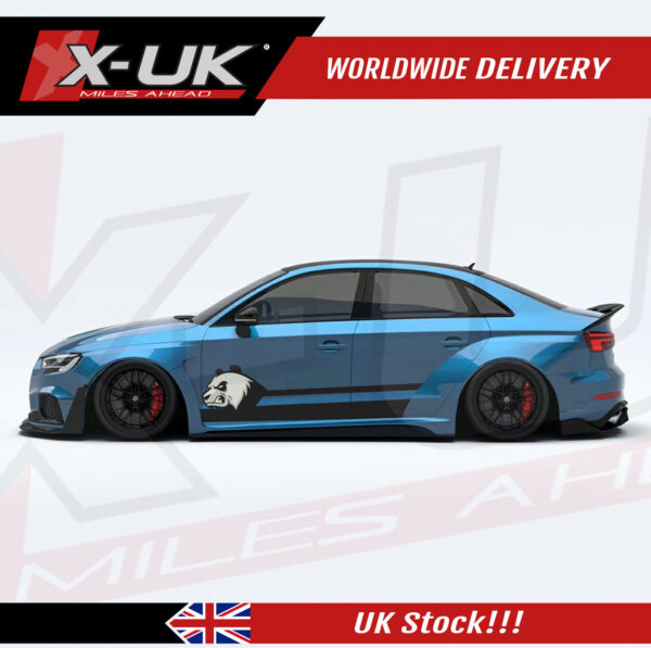 Audi RS3 8V Saloon 2016-2020 FRP front splitter lip with canards