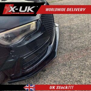 Audi RS3 8v 2012-2016 black FRP front lower splitter lip extension