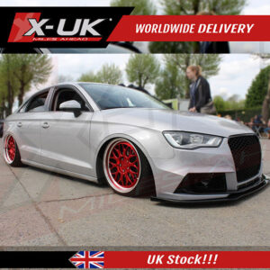 Audi RS3 8v 2012-2016 black FRP front lower splitter lip extension