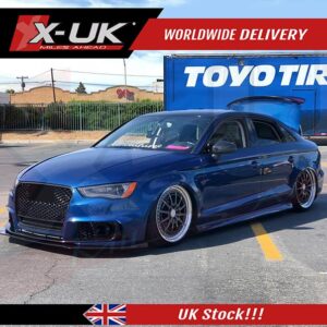 Audi RS3 8v 2012-2016 black FRP front lower splitter lip extension