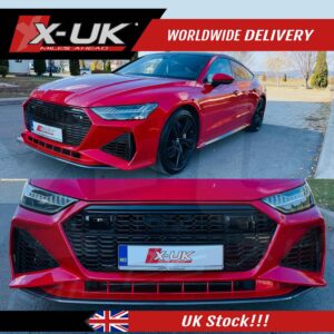 Audi RS7 style body kit for Audi A7 S7 2018-2021 front bumper side skirts rear bumper diffuser