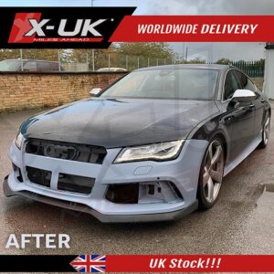 Front splitter Lip for X-UK 2011-2017 RS7 style front bumper conversion