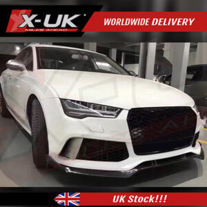 Front splitter Lip for X-UK 2011-2017 RS7 style front bumper conversion