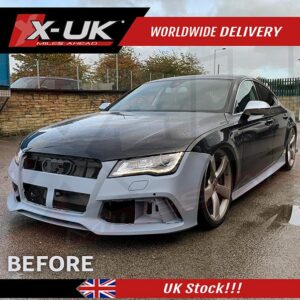 Front splitter Lip for X-UK 2011-2017 RS7 style front bumper conversion