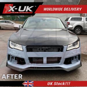 Front splitter Lip for X-UK 2011-2017 RS7 style front bumper conversion