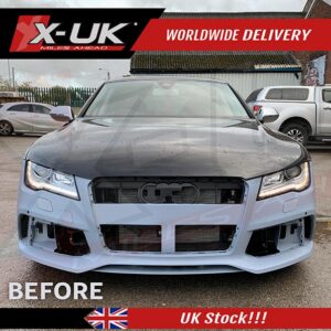 Front splitter Lip for X-UK 2011-2017 RS7 style front bumper conversion