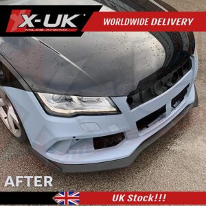 Front splitter Lip for X-UK 2011-2017 RS7 style front bumper conversion