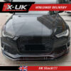 Audi RS6 style front bumper with lower splitter lip and canards