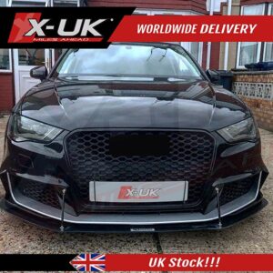 RS3 style front bumper upgrade for Audi A3 S3 RS3 8V 2012-2015 hatchback Sportback