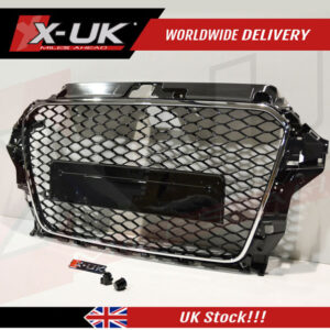 RS3 style front grill black and chrome for Audi A3 S3 8V 2012-2015