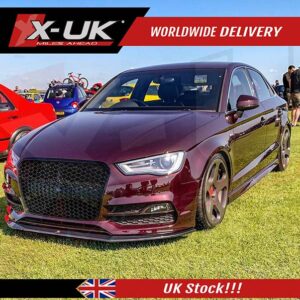 RS3 style front grill gloss black for Audi A3 S3 8V 2012-2015