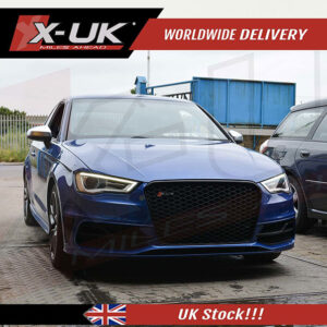 RS3 style front grill gloss black for Audi A3 S3 8V 2012-2015