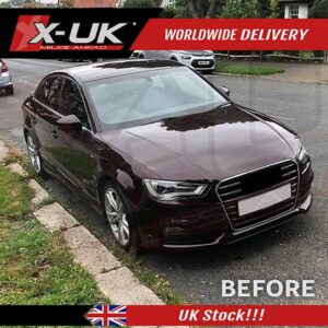 RS3 style front grill gloss black for Audi A3 S3 8V 2012-2015