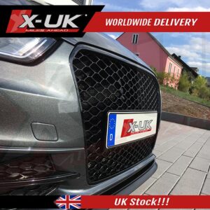 RS3 style front grill gloss black for Audi A3 S3 8V 2012-2015