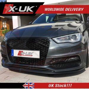 RS3 style front grill gloss black for Audi A3 S3 8V 2012-2015