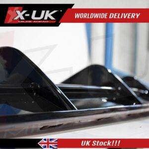 RS6 style rear diffuser for Audi A6 C7 S-line 2016-2018 black edition