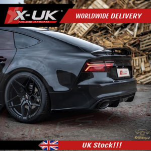 RS7 style rear diffuser for Audi A7 S-line 2015-2017 black edition