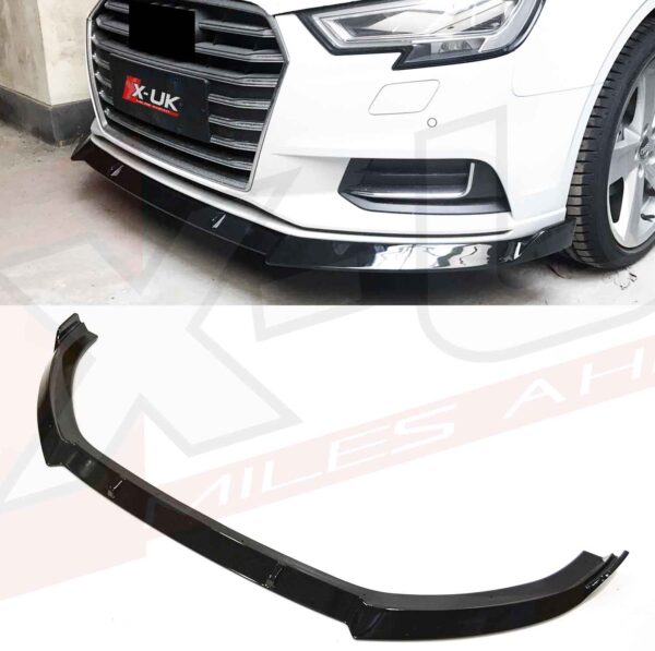 Audi A3 8V 2016-2018 Saloon Sedan NON S-LINE front splitter lip gloss black