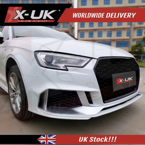 RS3 style front bumper to fit Audi A3 S-line SE S3 8V hatchback 2016-2019