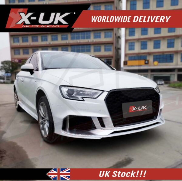 RS3 style front bumper to fit Audi A3 S-line SE S3 8V hatchback 2016-2019