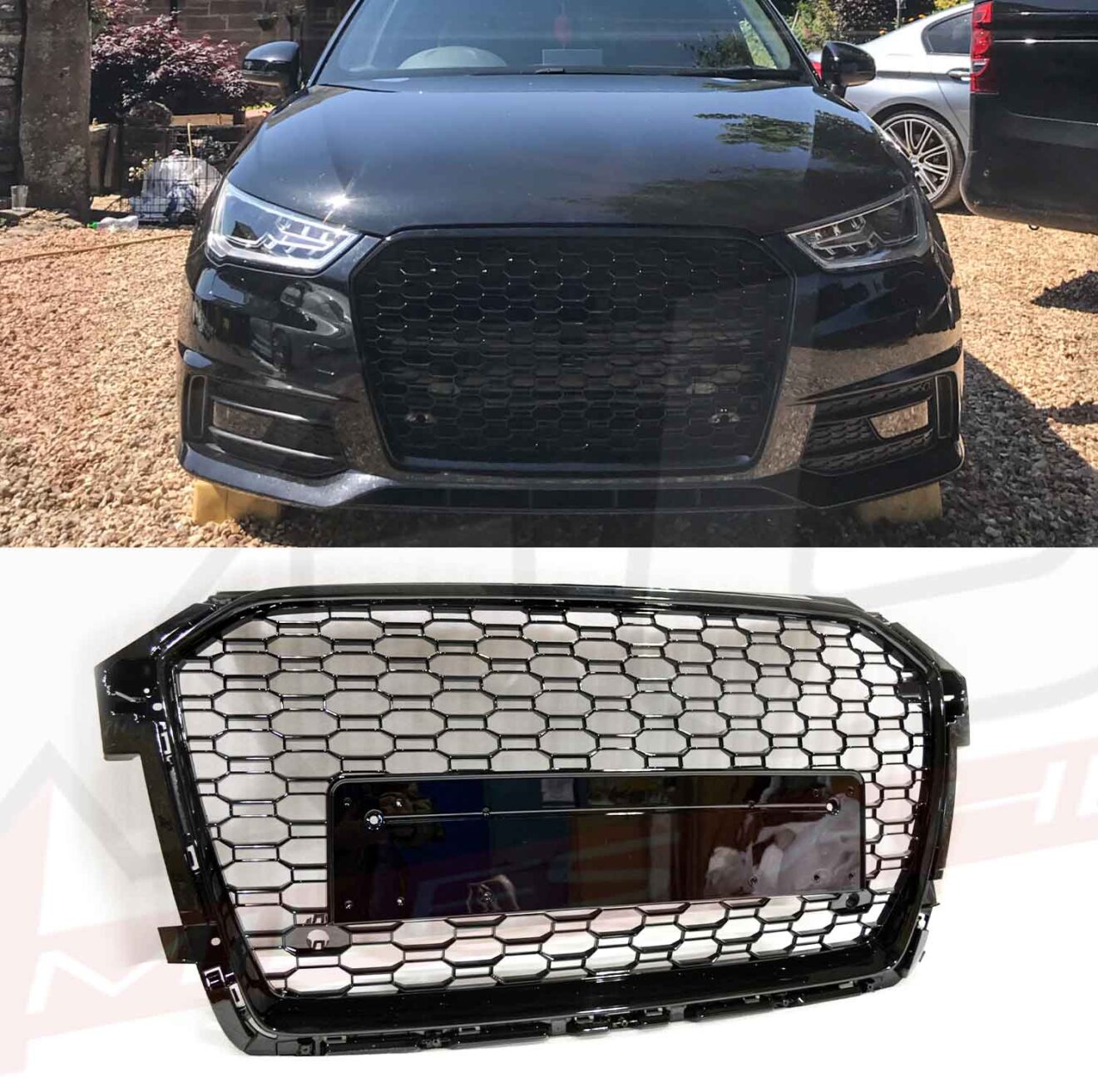 Sport Grill Honeycomb Mesh Black Gloss For Audi A1 8X Facelift 15-18