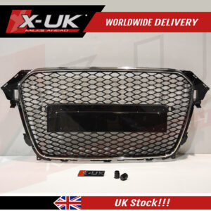 RS4 style front grill black and chrome for Audi A4 S4 B8.5 2013-2015