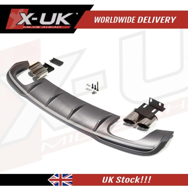 Audi A3 S-line 2016-2019 Saloon Sedan S3 style rear diffuser