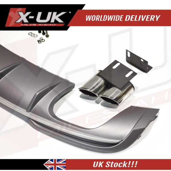 Audi A3 S-line 2016-2019 Saloon Sedan S3 style rear diffuser