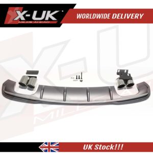 Audi A3 S-line 2016-2019 Saloon Sedan S3 style rear diffuser