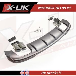 Audi A3 S-line 2016-2019 Saloon Sedan S3 style rear diffuser