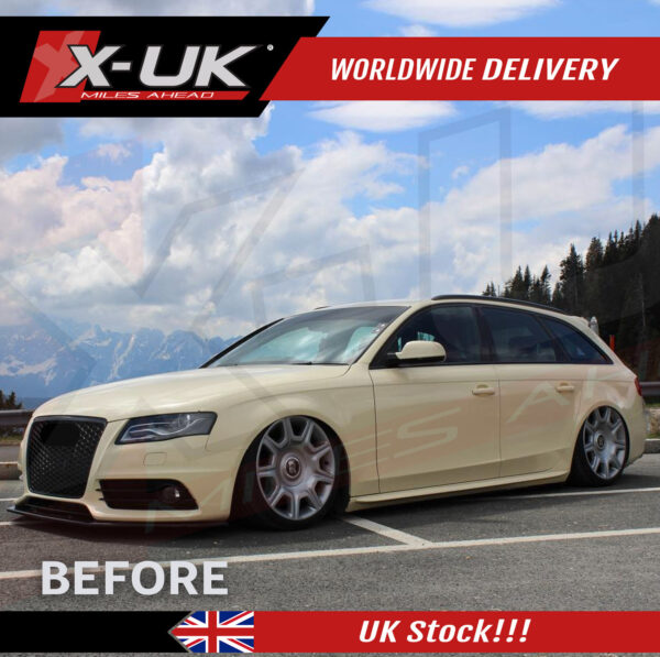 RS4 style front bumper body kit conversion for Audi A4 S4 2008-2012 B8