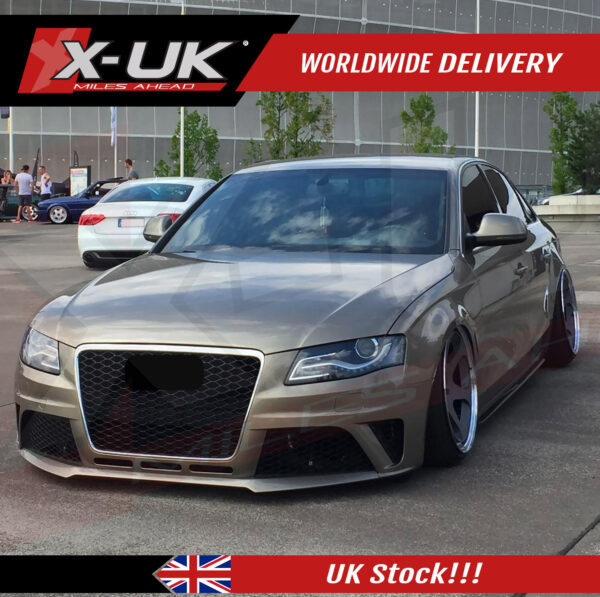 RS4 style front bumper body kit conversion for Audi A4 S4 2008-2012 B8