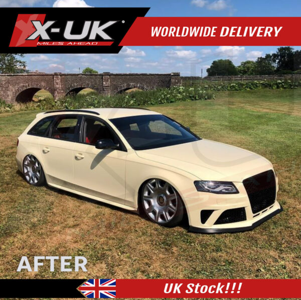 RS4 style front bumper body kit conversion for Audi A4 S4 2008-2012 B8