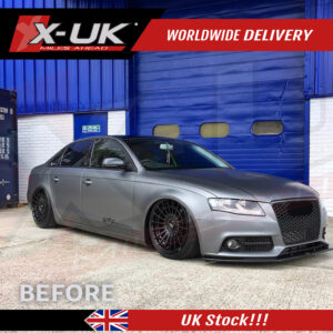 RS4 style front bumper body kit conversion for Audi A4 S4 2008-2012 B8