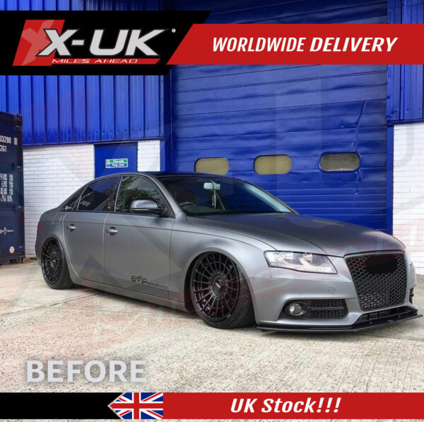 RS4 style front bumper body kit conversion for Audi A4 S4 2008-2012 B8