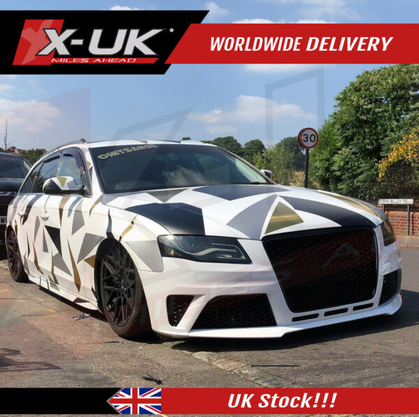 RS4 style front bumper body kit conversion for Audi A4 S4 2008-2012 B8