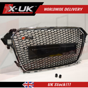 RS4 style front grill black and chrome for Audi A4 S4 B8.5 2013-2015
