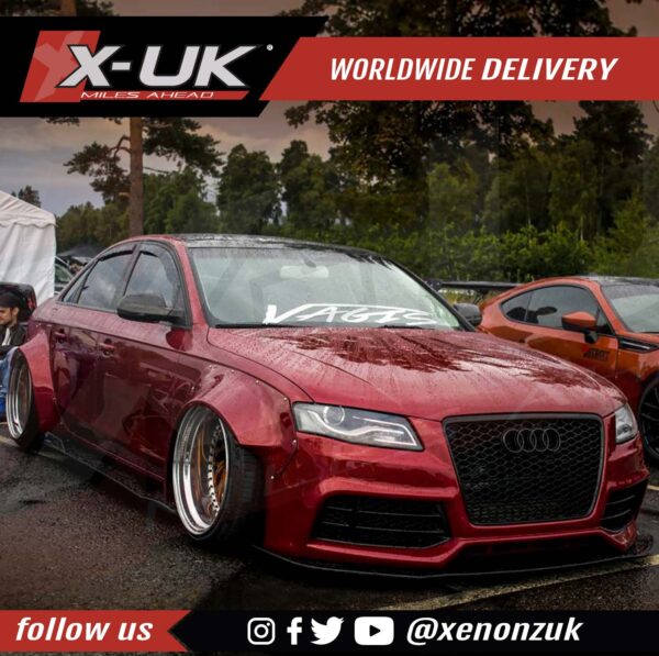 Audi A4 S4 RS4 2013-2015 B8.5 black FRP side skirts extensions