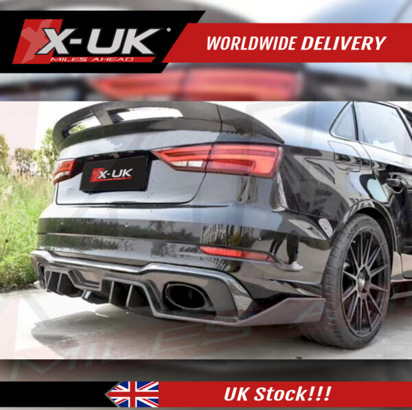 Audi RS3 8V Saloon Rear Diffuser Valance FRP 2016-2020