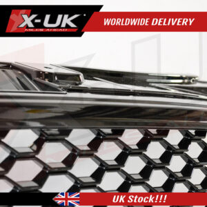 RS4 style front grill gloss black for Audi A4 B7 2004-2008